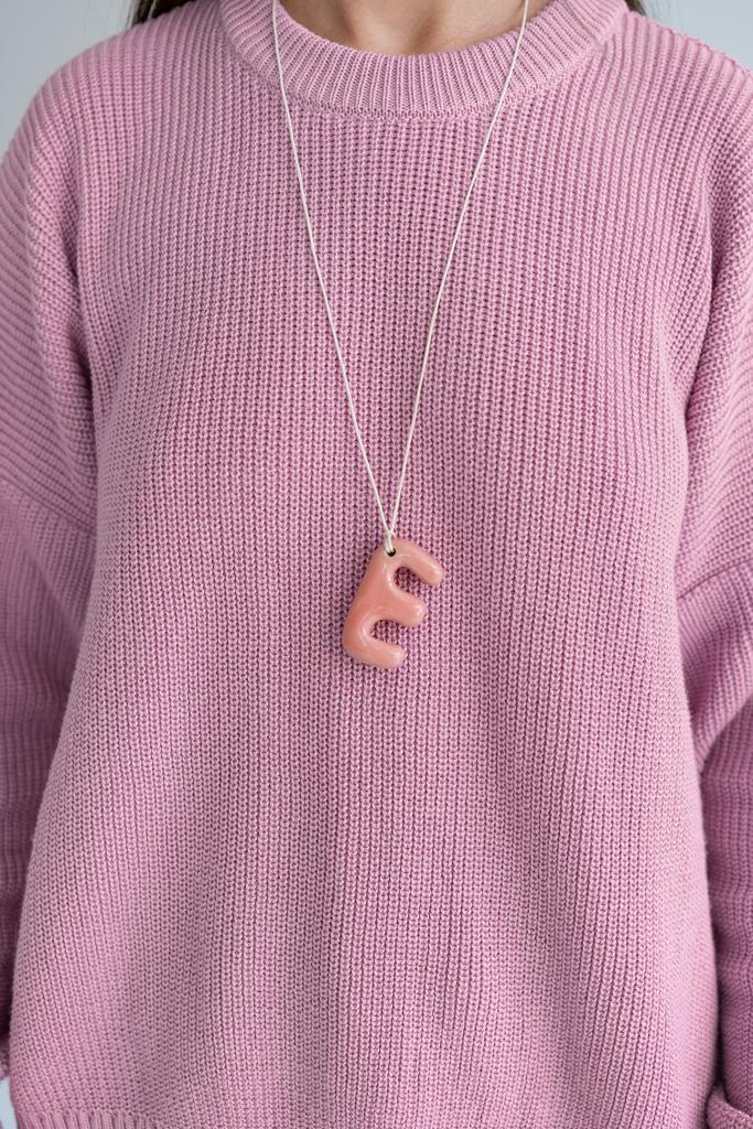 Подвеска розовая Е