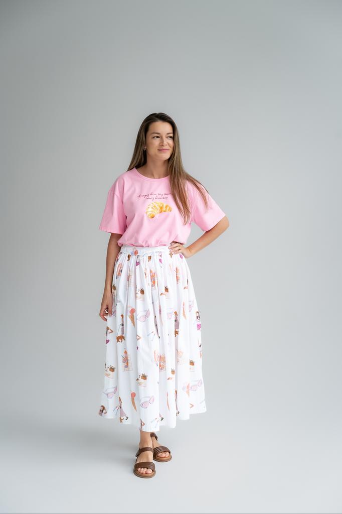Юбка из хлопка с принтом пикник