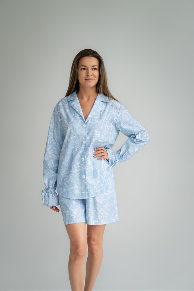 Костюм с морским принтом