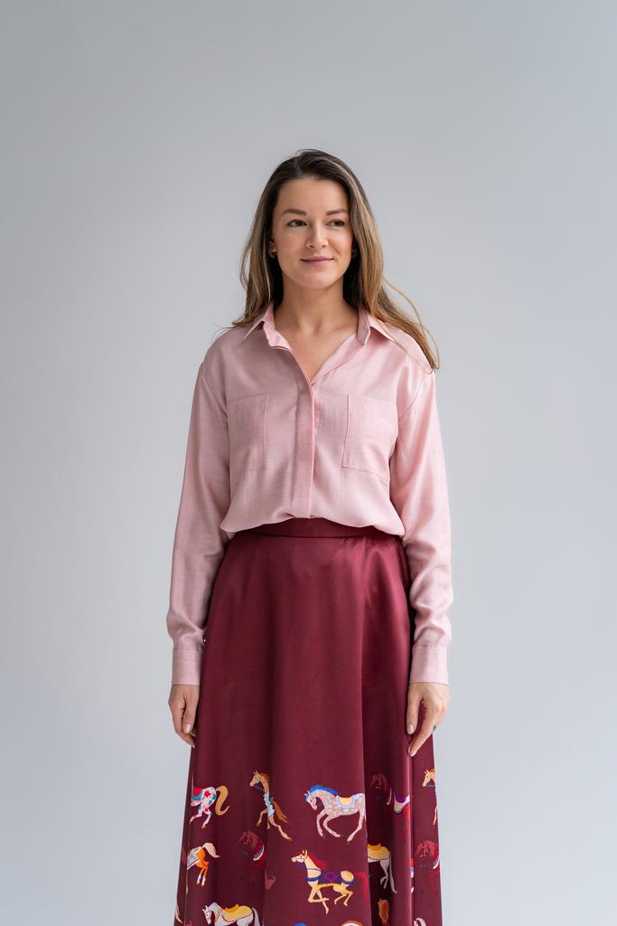 Рубашка розовая