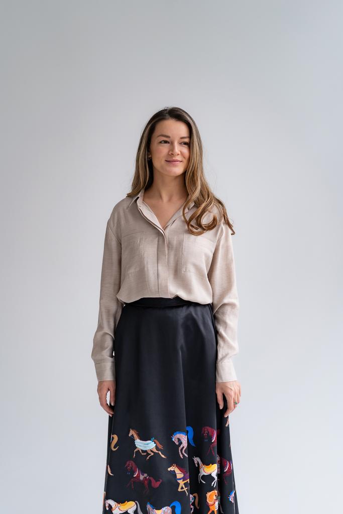 Рубашка золотисто-бежевая