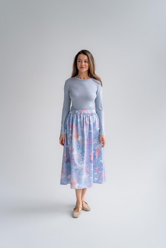 Лонгслив голубой