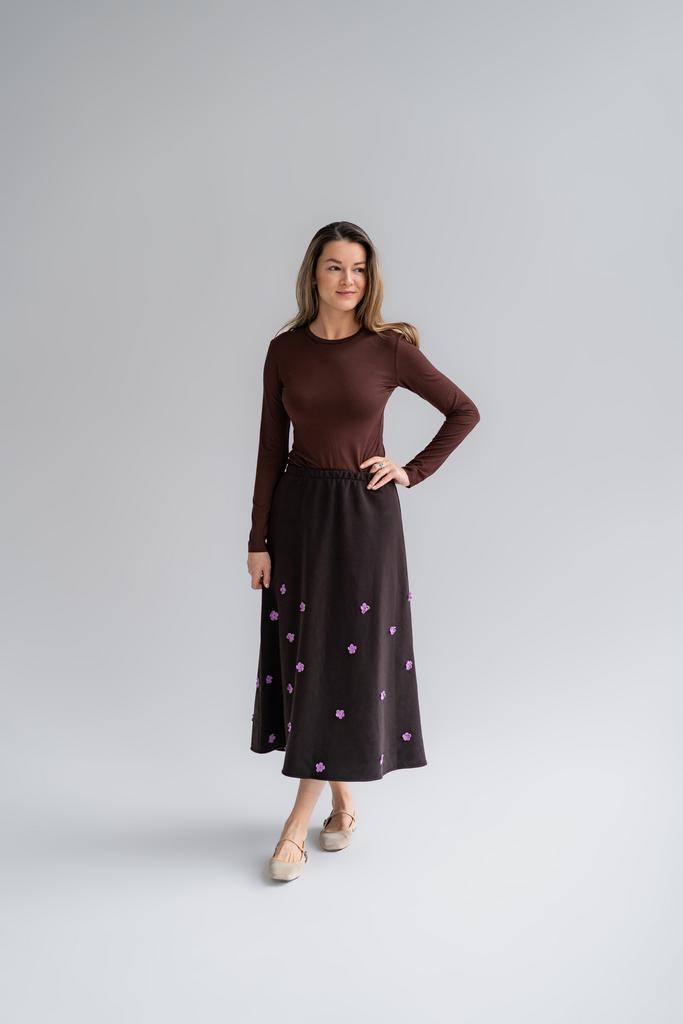 Лонгслив шоколадный