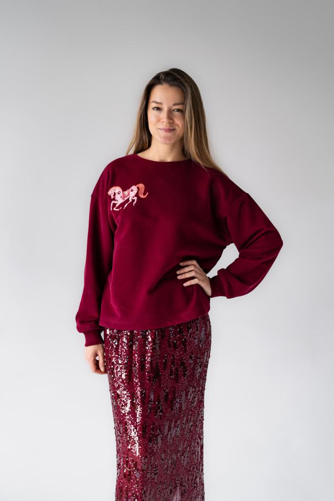 Свитшот бордовый