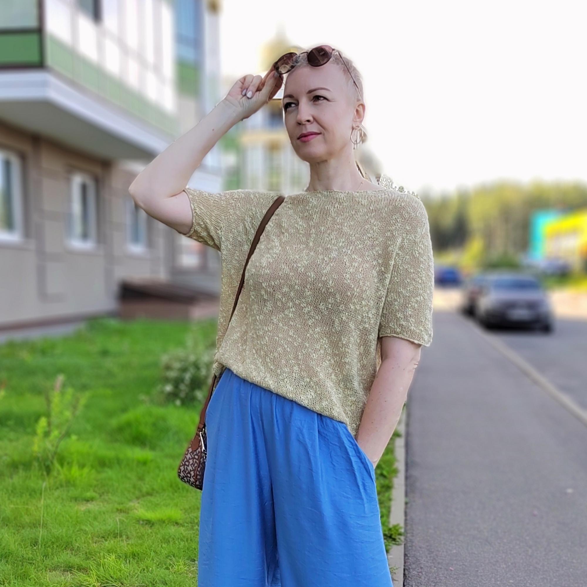 Топ базовый из льна