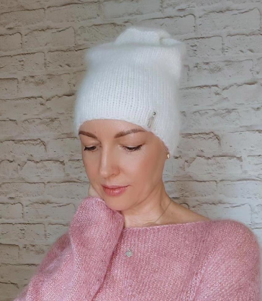 Шапочка бини белая