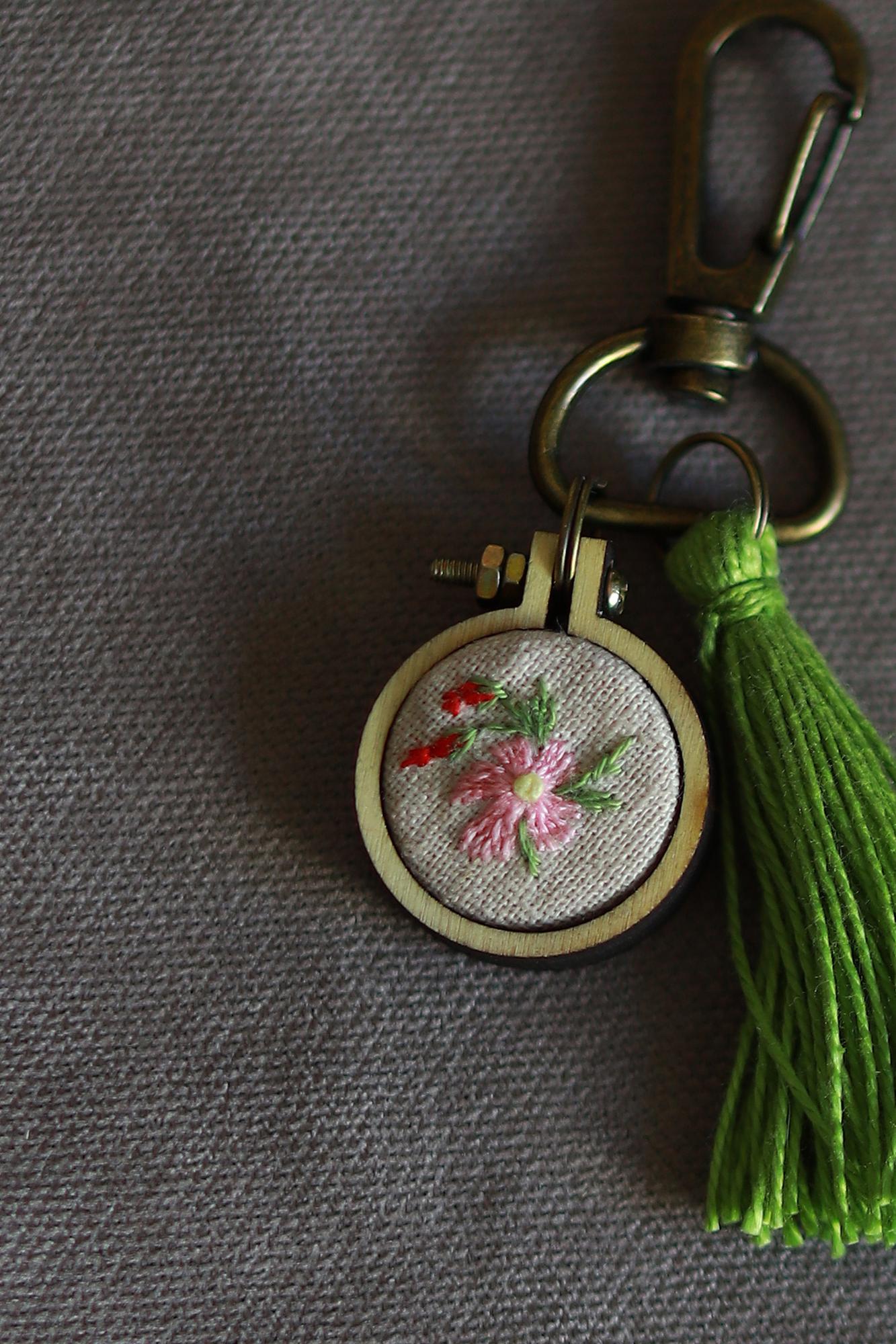 Брелок с вышивкой