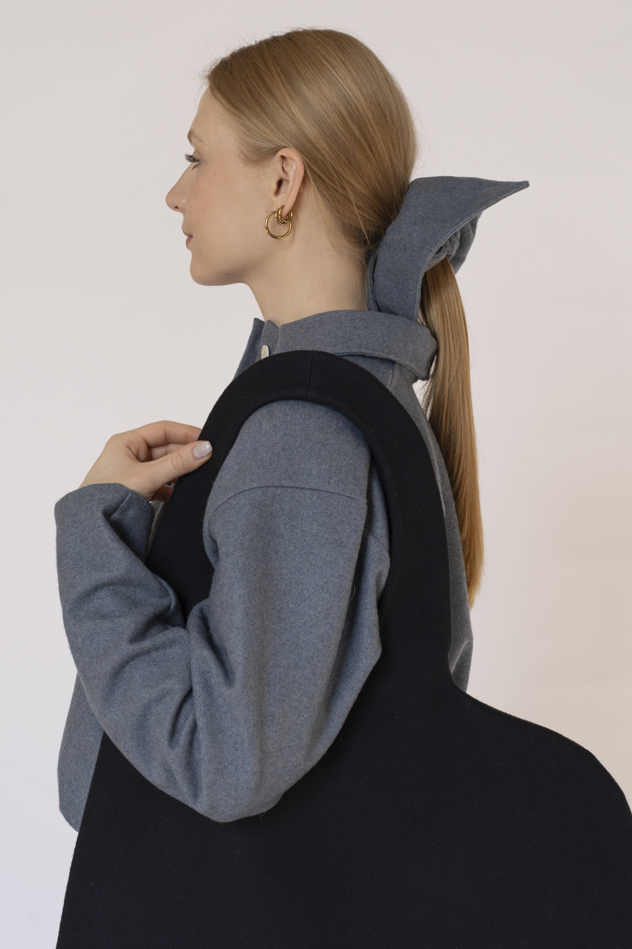 Сумка Сердце темно-синего цвета