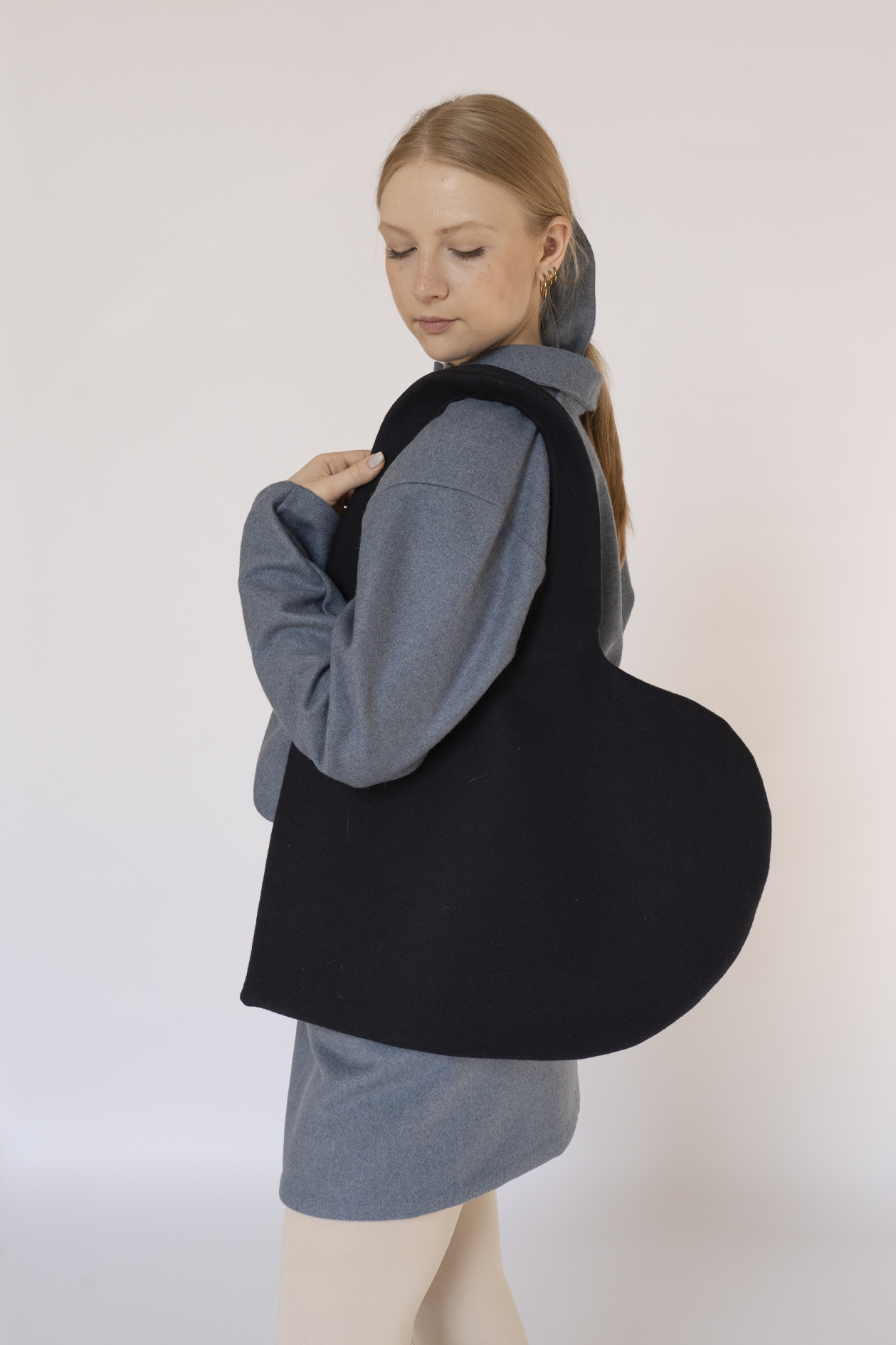 Сумка Сердце темно-синего цвета