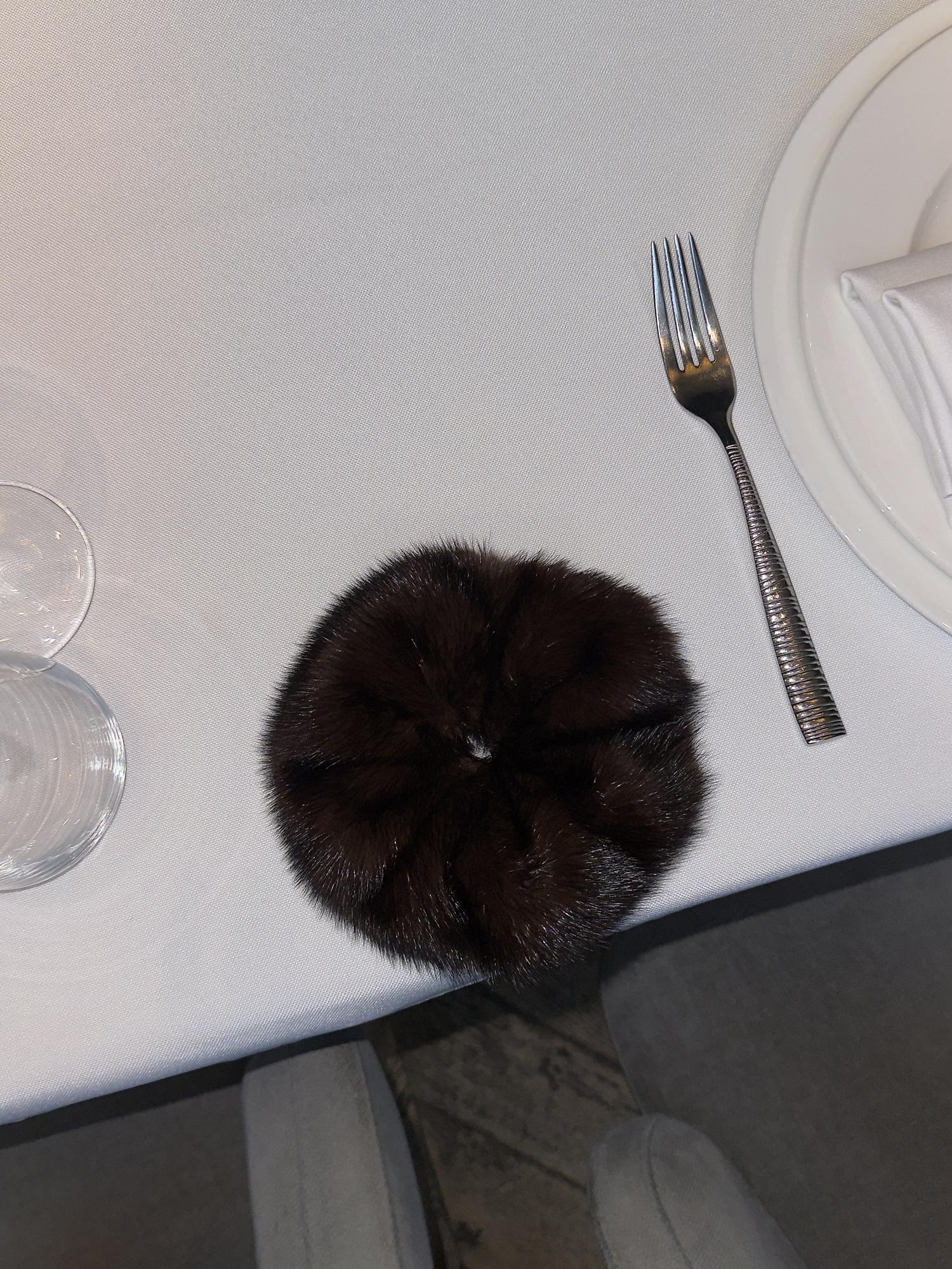 Резинка для волос из меха норки