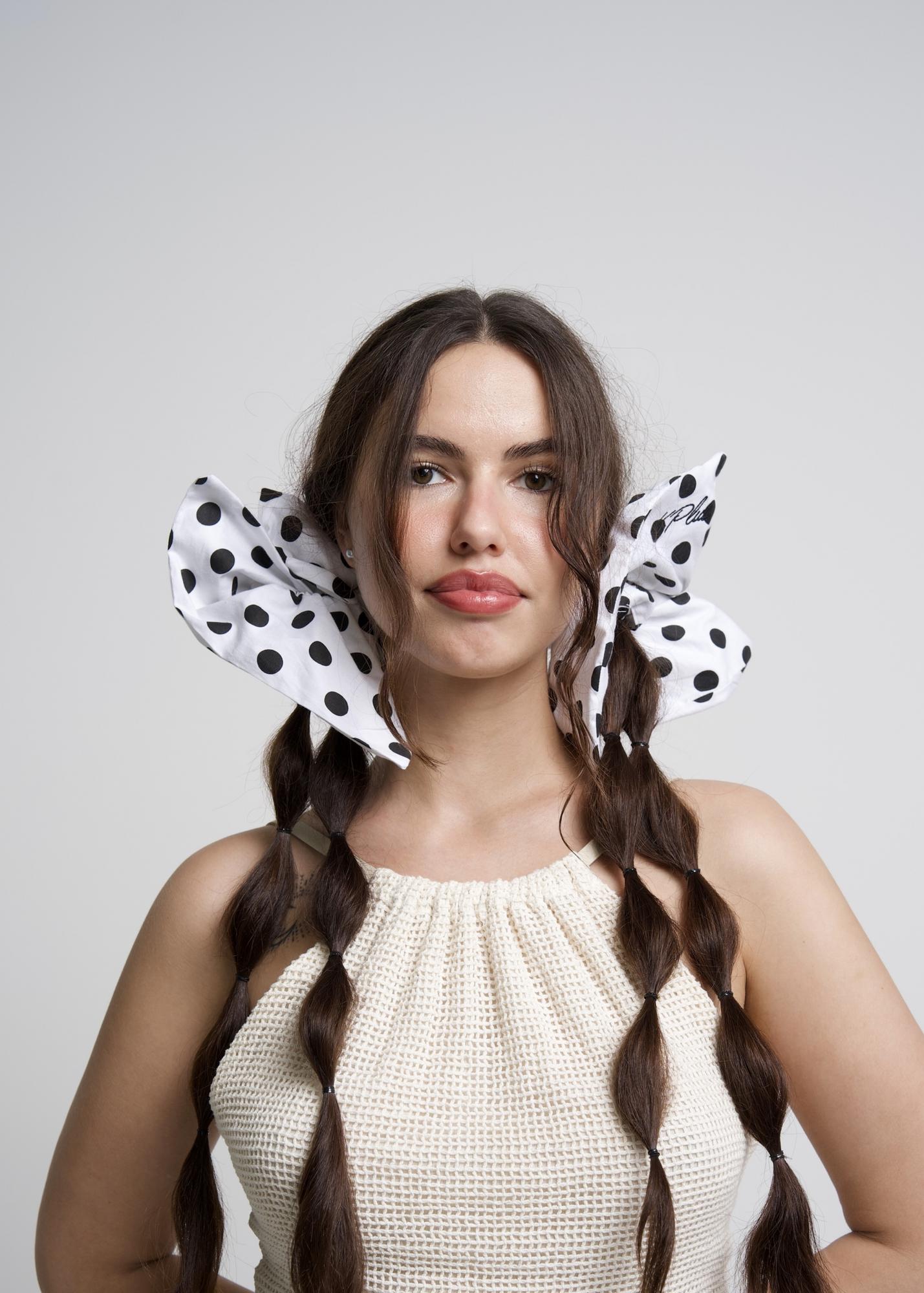 Резинка для волос в горошек ✿