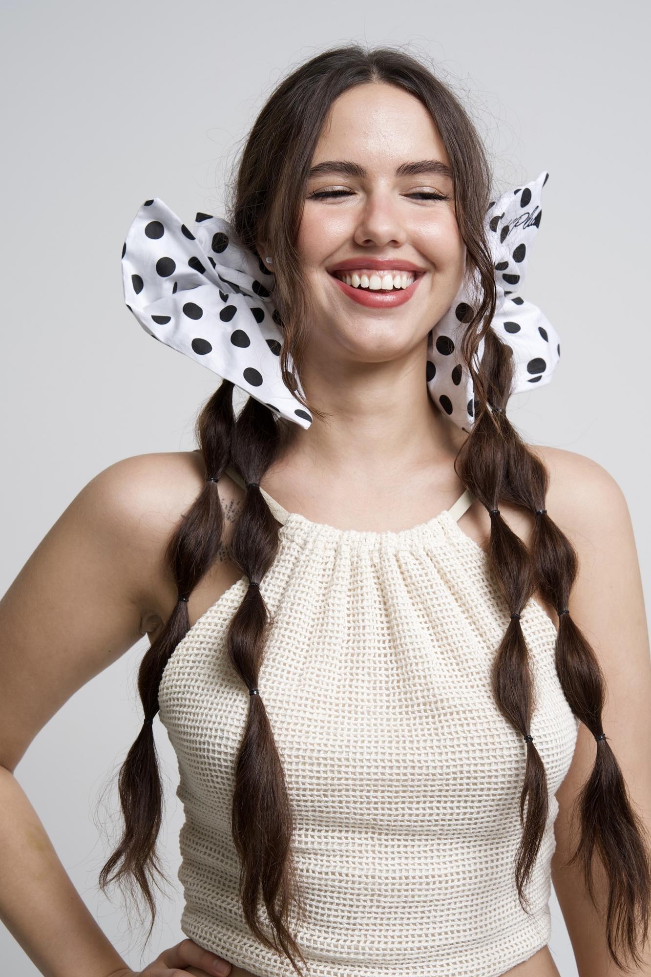 Резинка для волос в горошек ✿