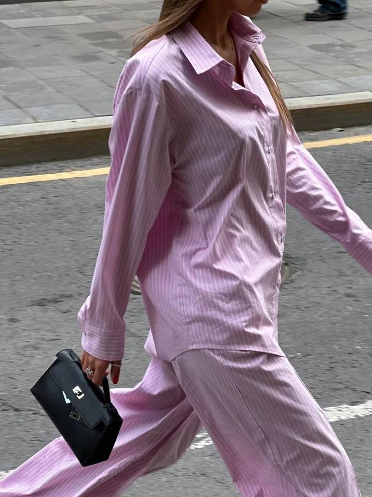 Пижамный костюм розовый