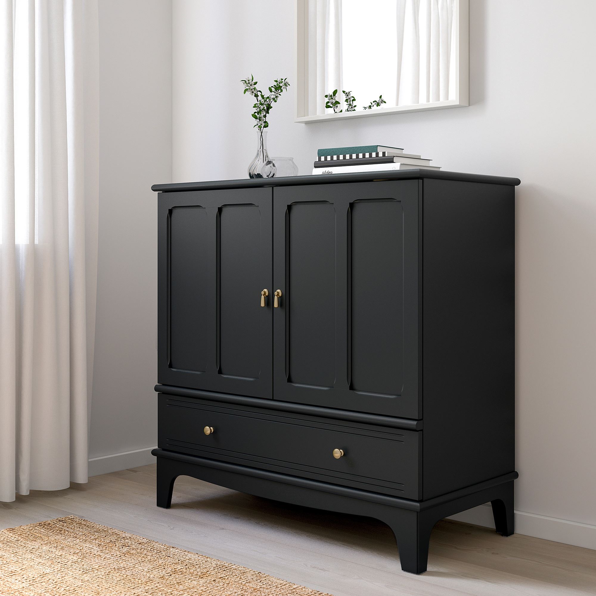 LOMMARP IKEA Шкаф, чёрный, 102x101 см
