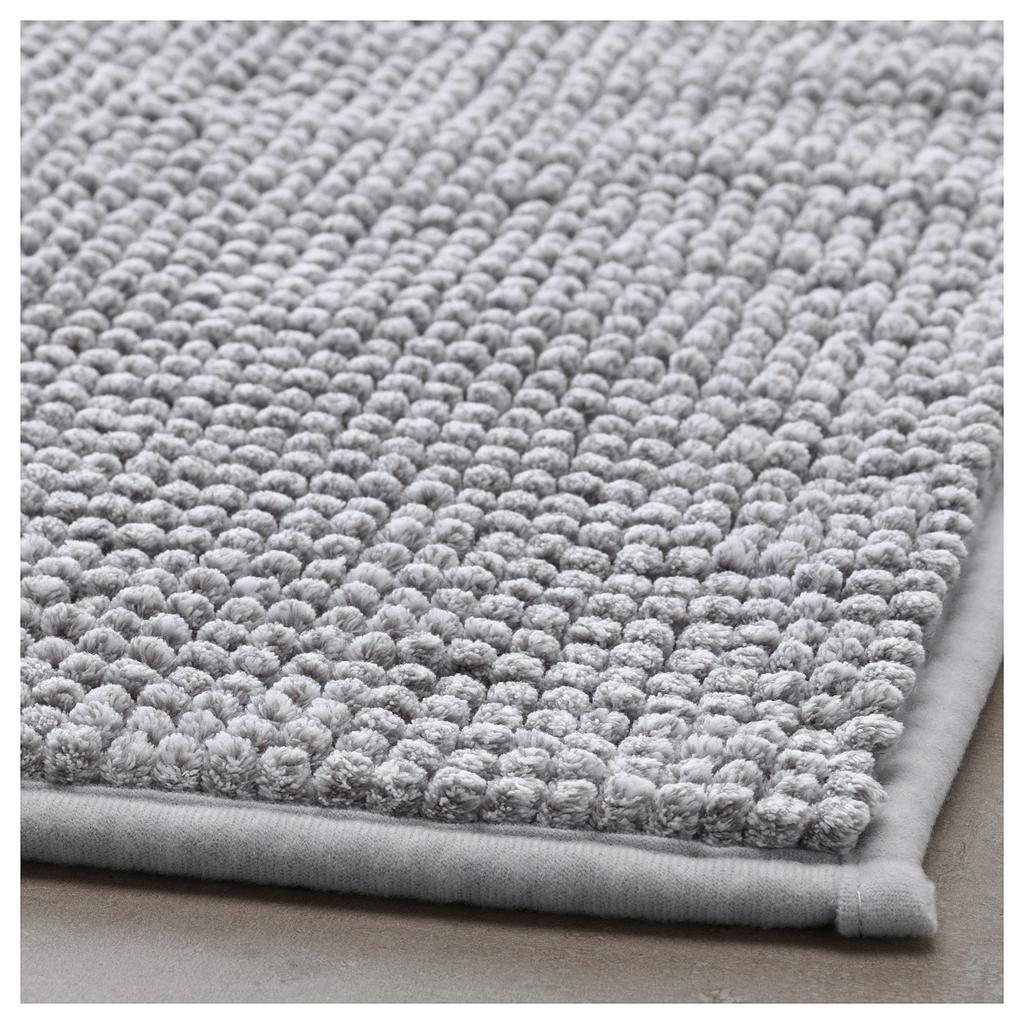 TOFTBO IKEA Коврик для ванной, серо-белый меланж, 50x80 см