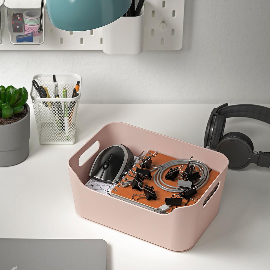 UPPDATERA IKEA Контейнер, розовый, 24x17 см