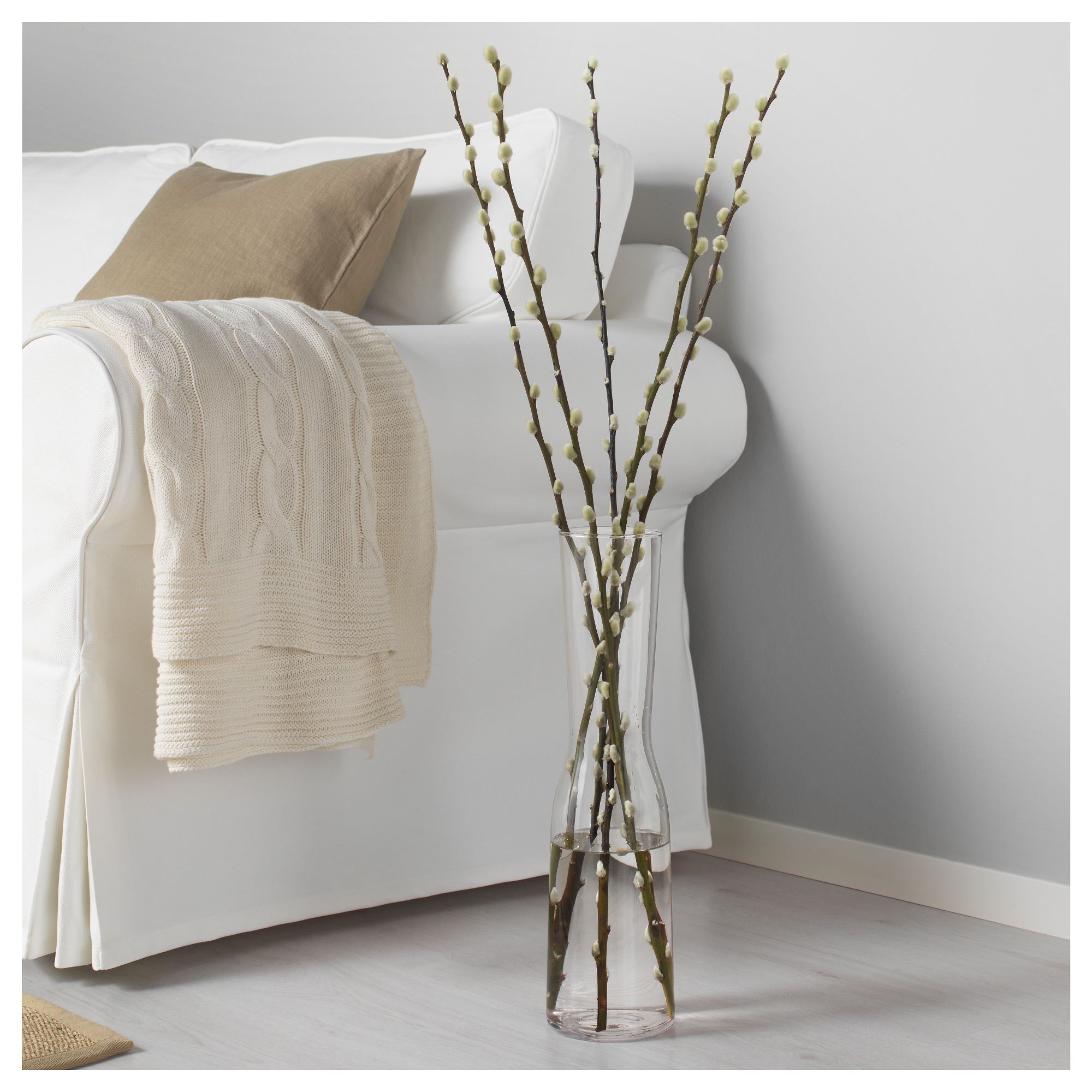 TIDVATTEN IKEA Ваза, прозрачное стекло, 45 см