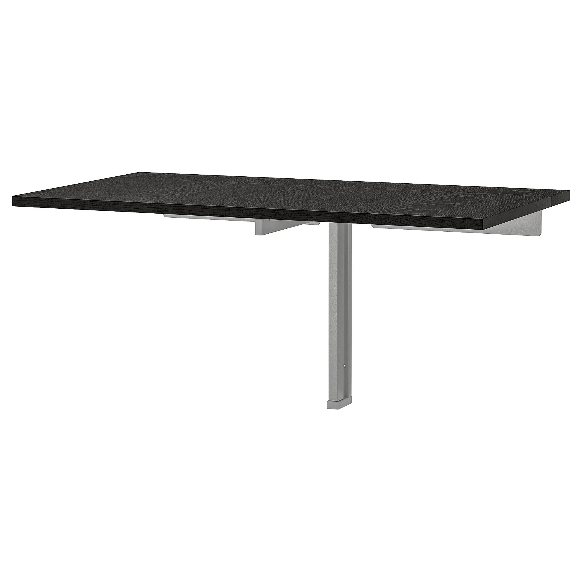 BJURSTA IKEA Стол откидной стенного крепежа, чёрный 90x50 см