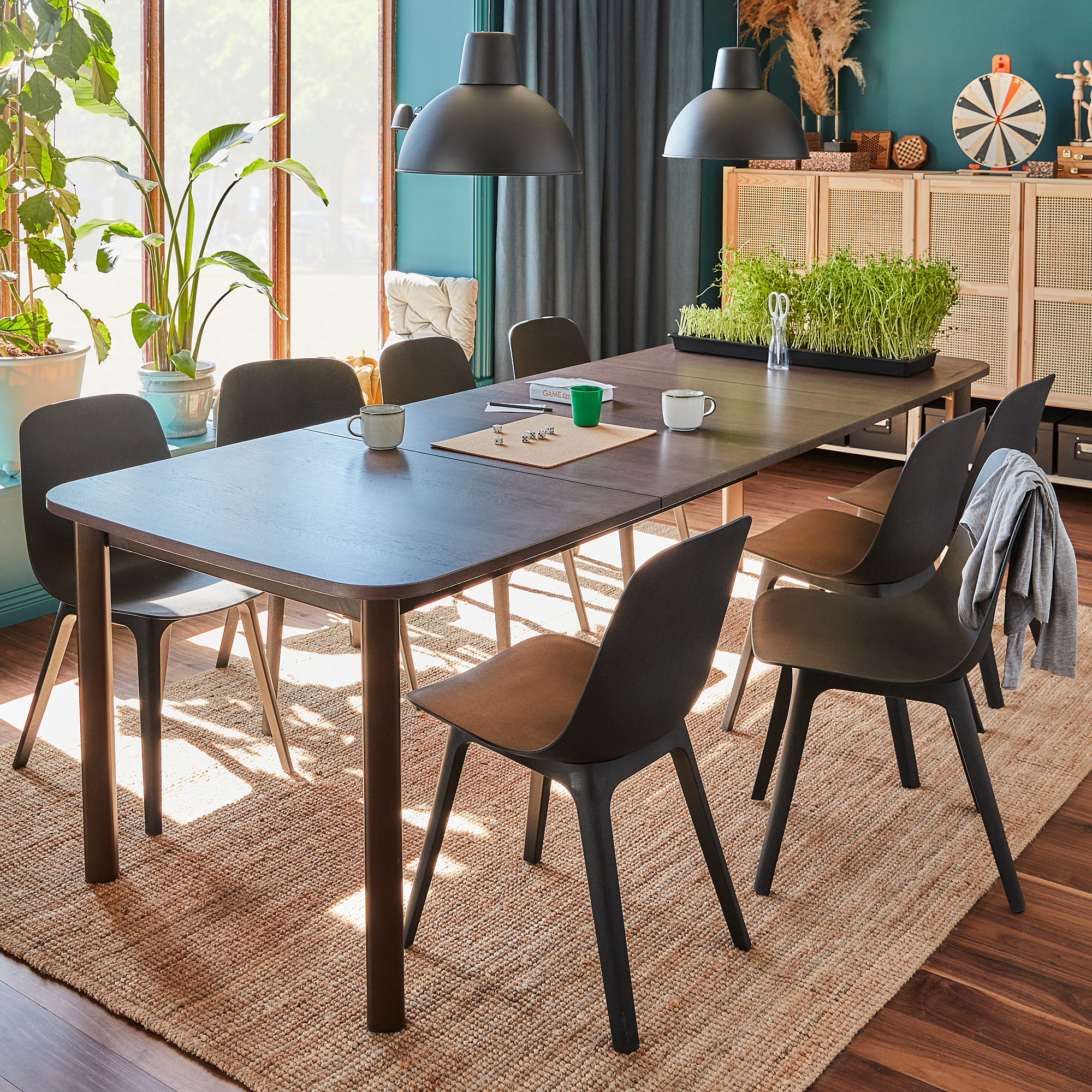 STRANDTORP IKEA Раздвижной стол, 150/205/260x95 см, коричневый