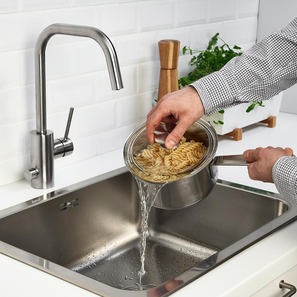 HEMKOMST IKEA Ковш с крышкой, 2 л, нержавеющая сталь