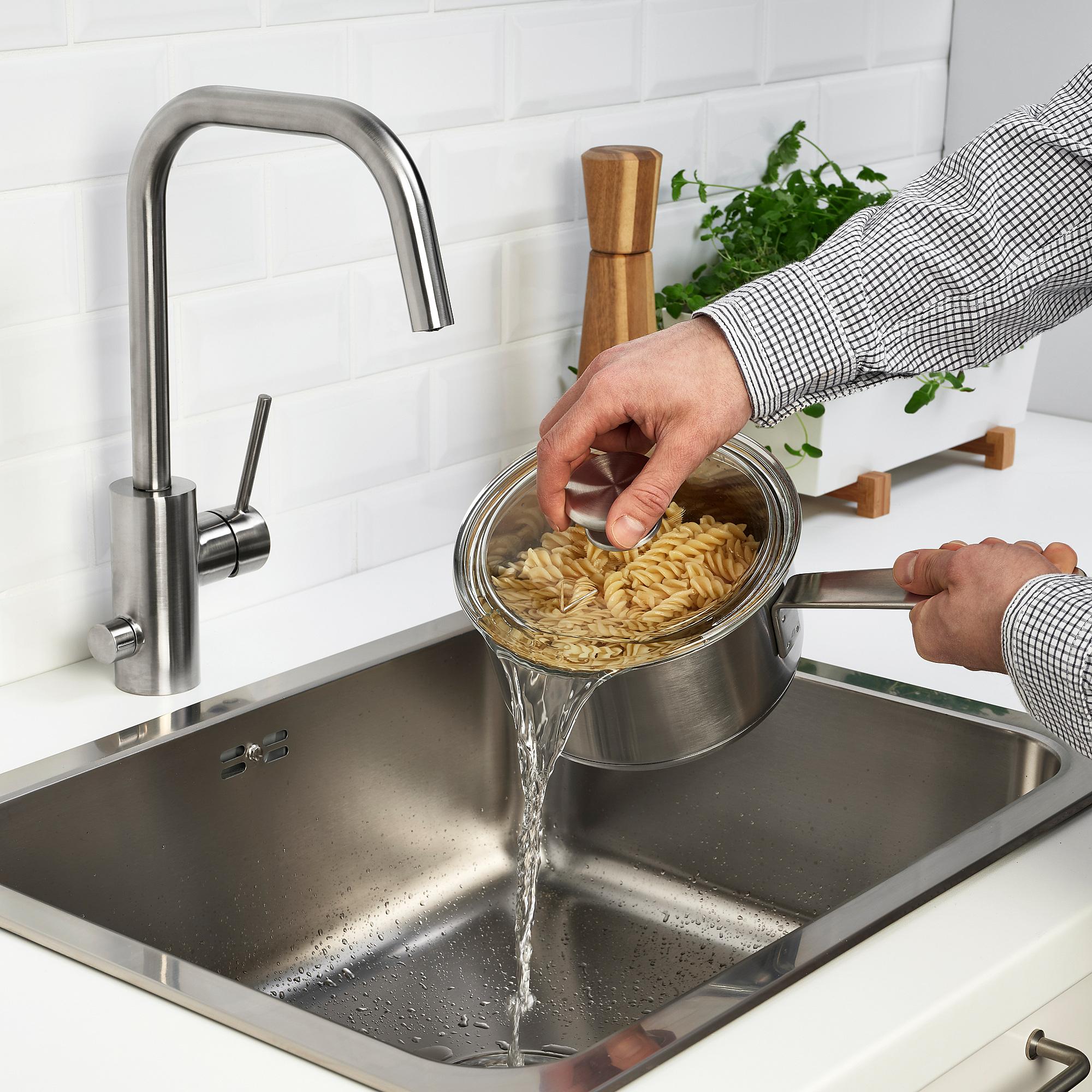 HEMKOMST IKEA Ковш с крышкой, 2 л, нержавеющая сталь