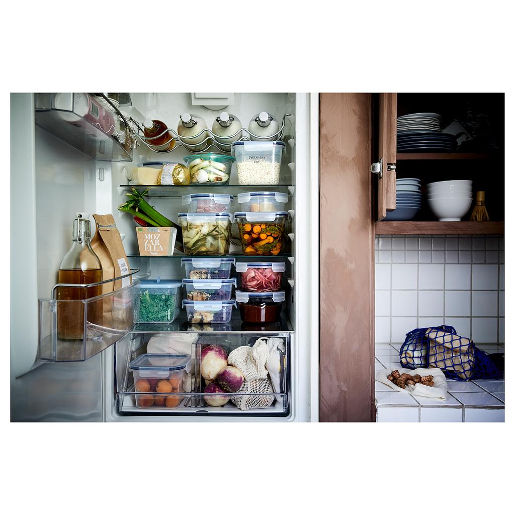 IKEA 365+ Контейнер для продуктов с крышкой, четырехугольной формы пластик/пластик, 750 мл