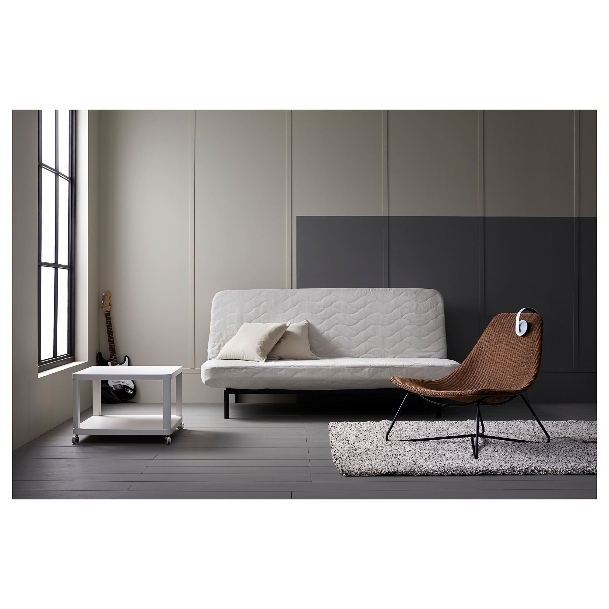 TINGBY IKEA Стол приставной на колесиках,  белый, 64x64 см