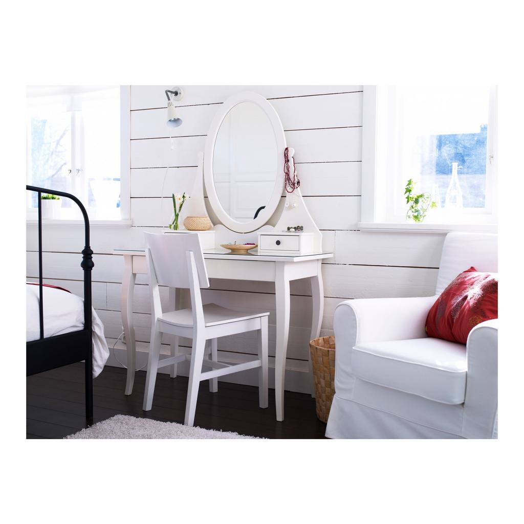 HEMNES IKEA ХЕМНЭС Туалетный столик с зркл, белый, 100x50 см