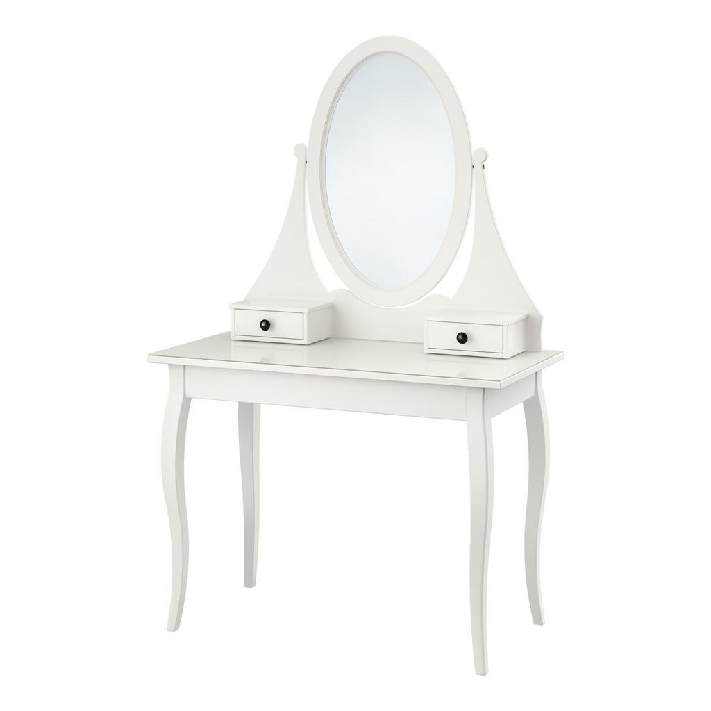 HEMNES IKEA ХЕМНЭС Туалетный столик с зркл, белый, 100x50 см