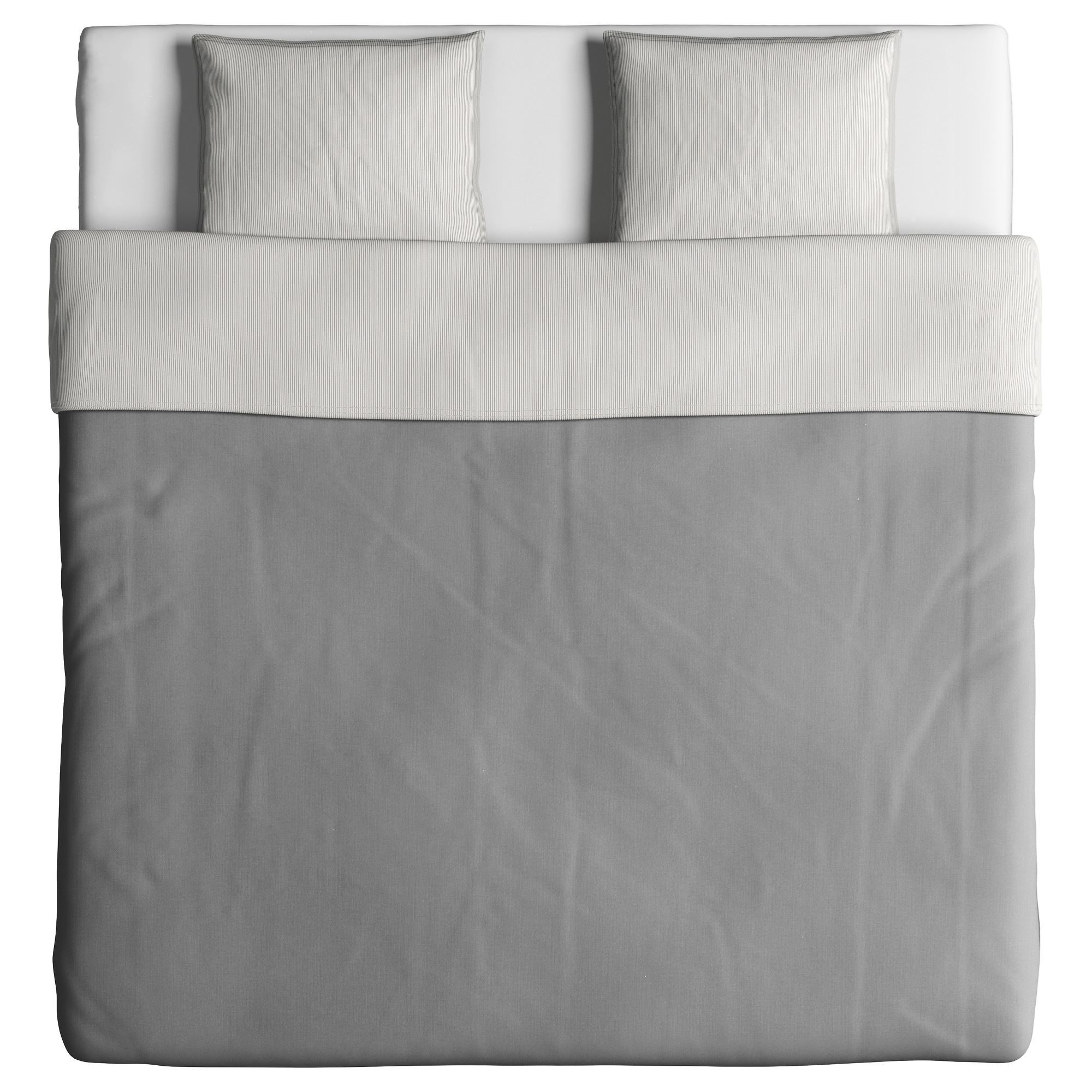 BLAVINDA IKEA Пододеяльник и 2 наволочки, серый, 240x220/50x60 см