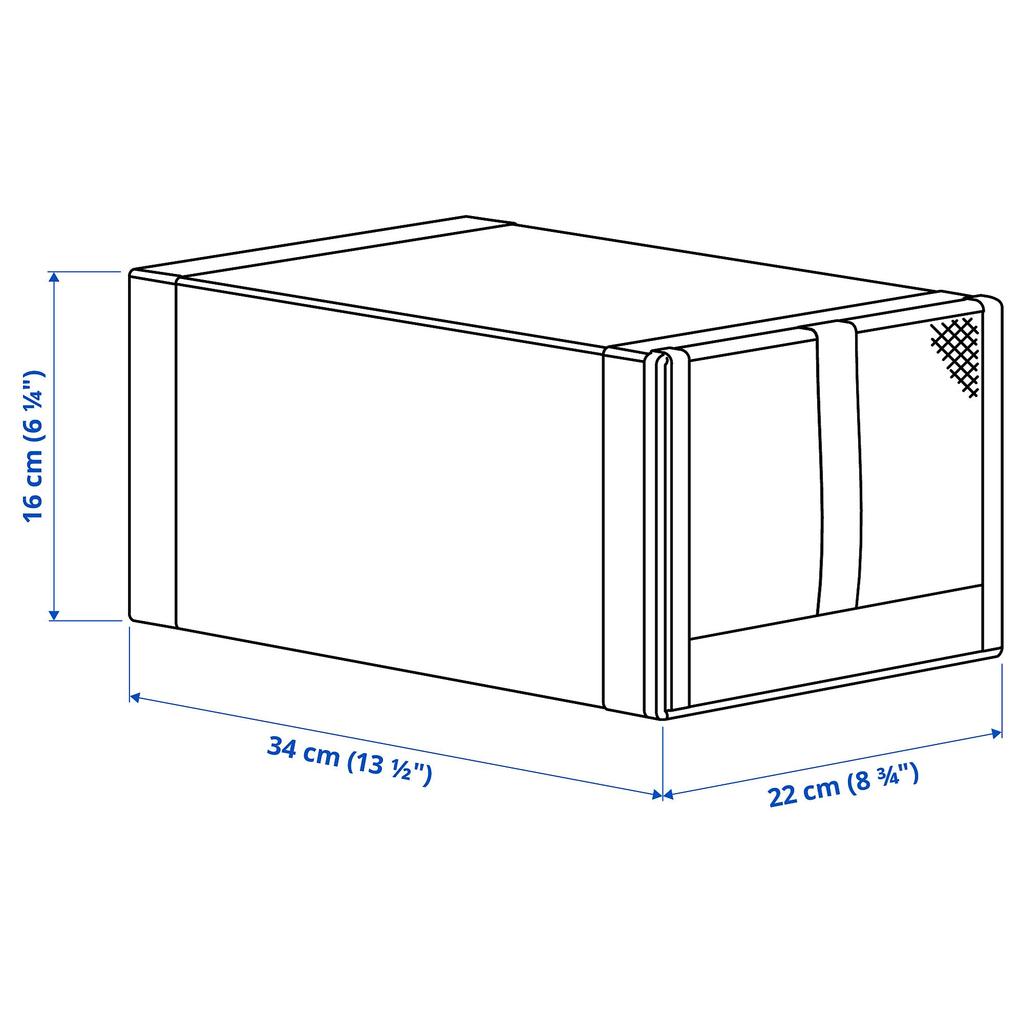 SKUBB IKEA Коробка для обуви, темно-серый, 22x34x16 см