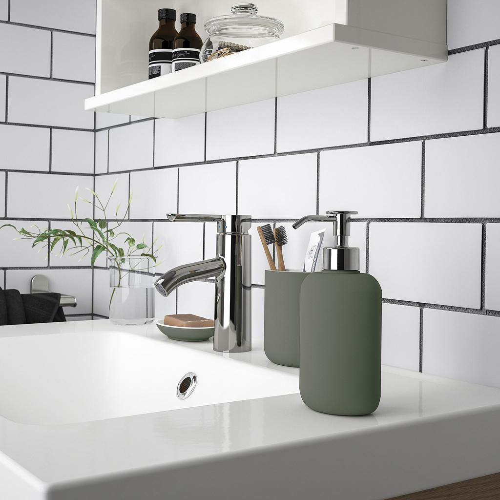 EKOLN IKEA Держатель д/зубных щеток, серо-зеленый