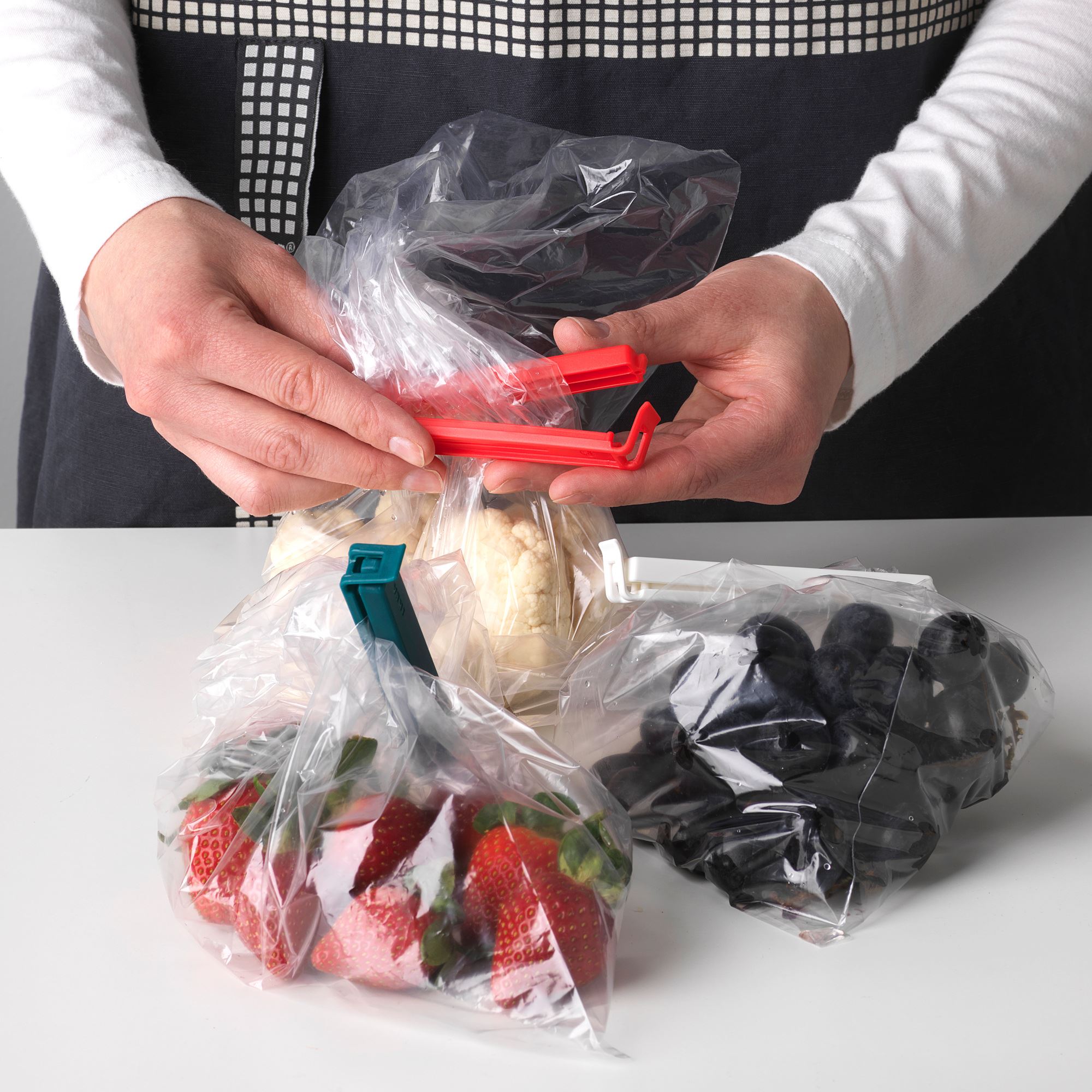 BEVARA IKEA БЕВАРА Зажим для пакетов, 10 штук, разные