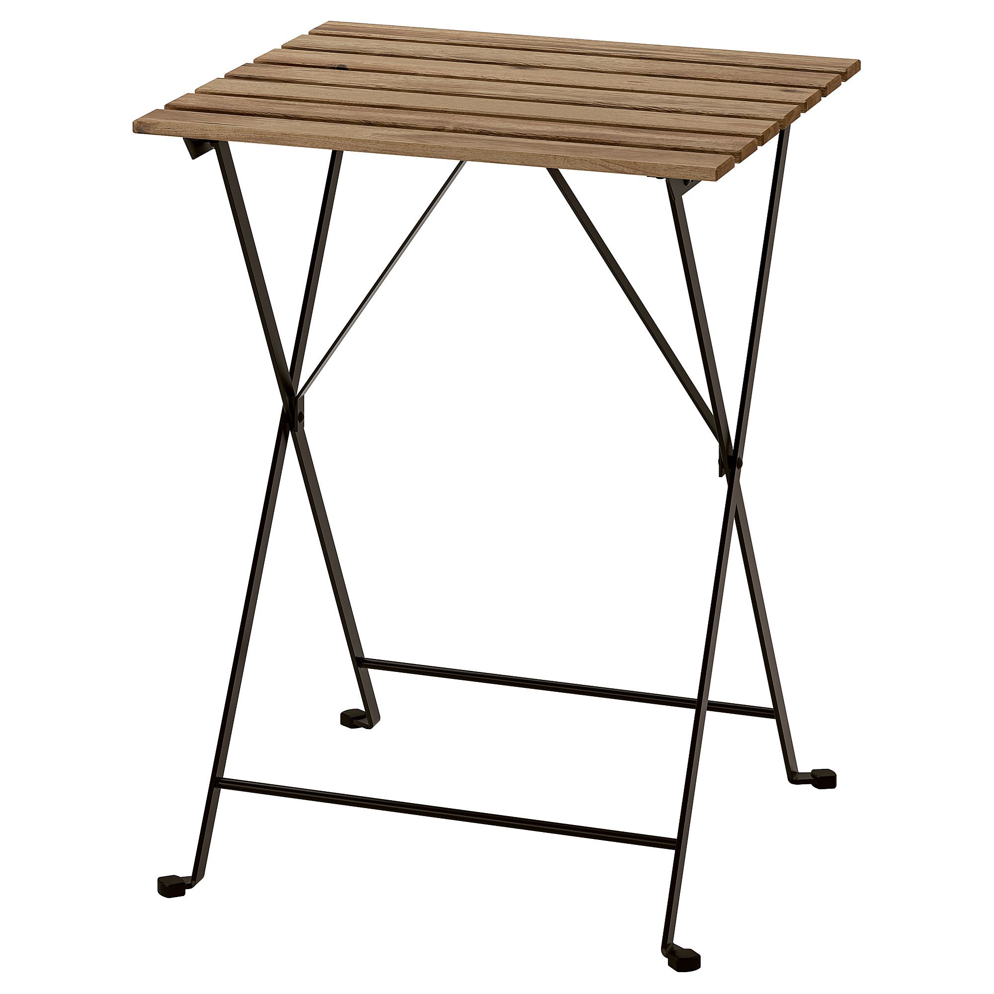 TARNO IKEA Садовый стол, черный/светло-коричневая морилка 55x54 см