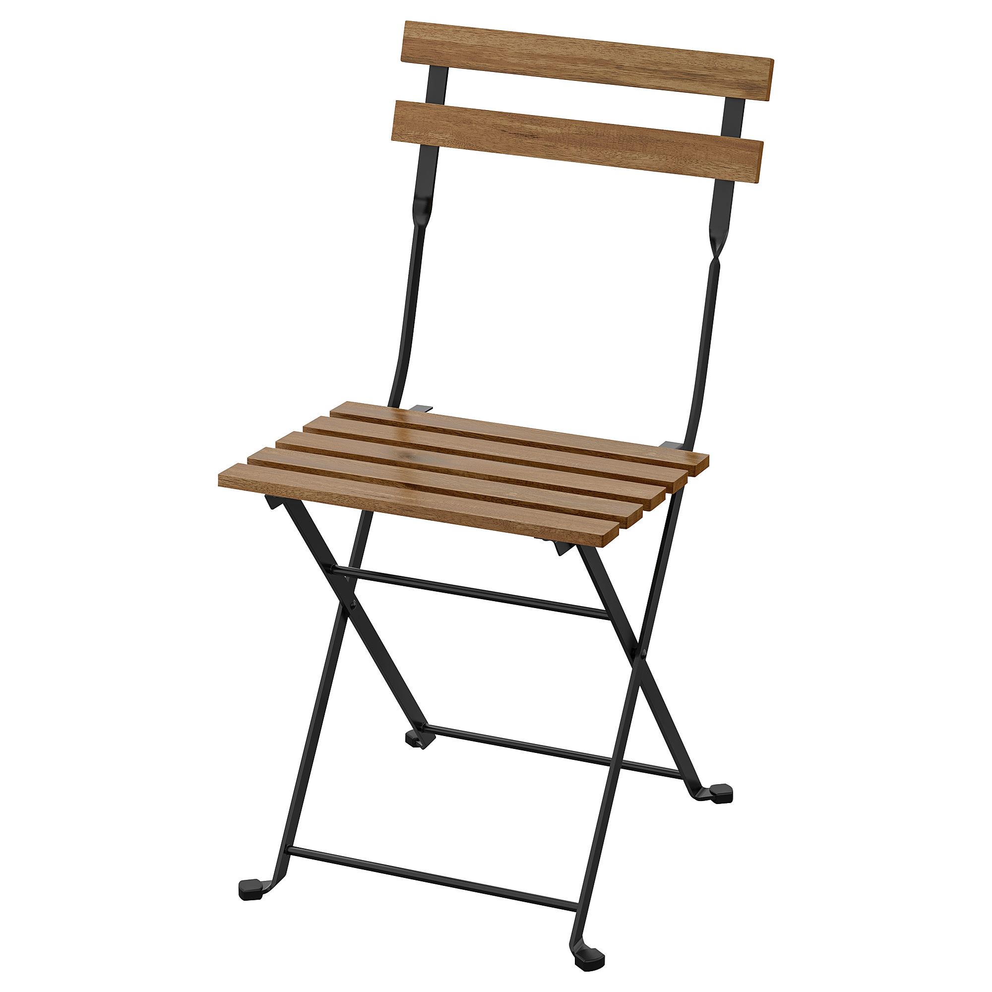 TARNO IKEA ТЭРНО Садовый стул, складной черный/светло-коричневая морилка