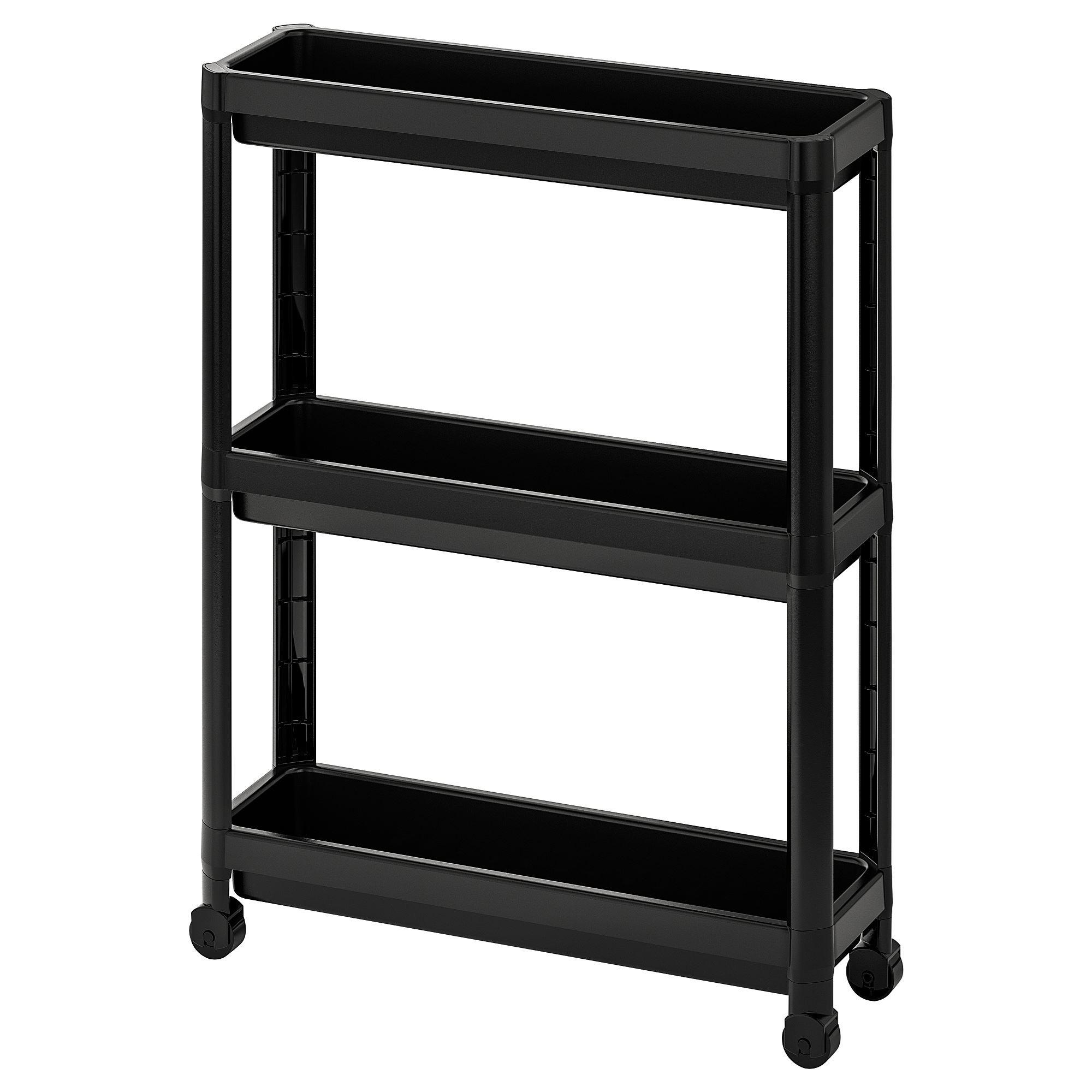 VESKEN IKEA Тележка, черный 54x18x71 см