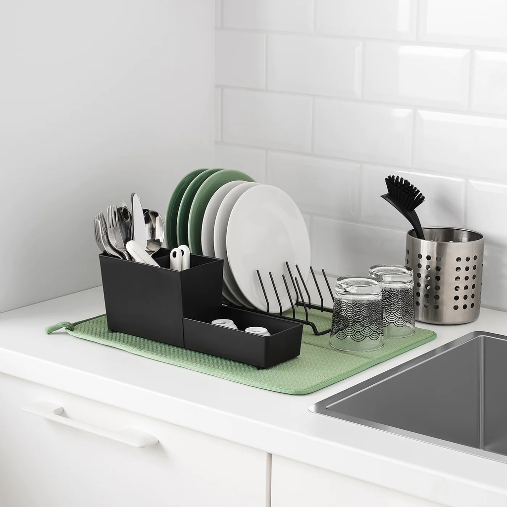 NYSKOLJD IKEA НЮХОЛИД Коврик для сушки посуды, зеленый44x36 см