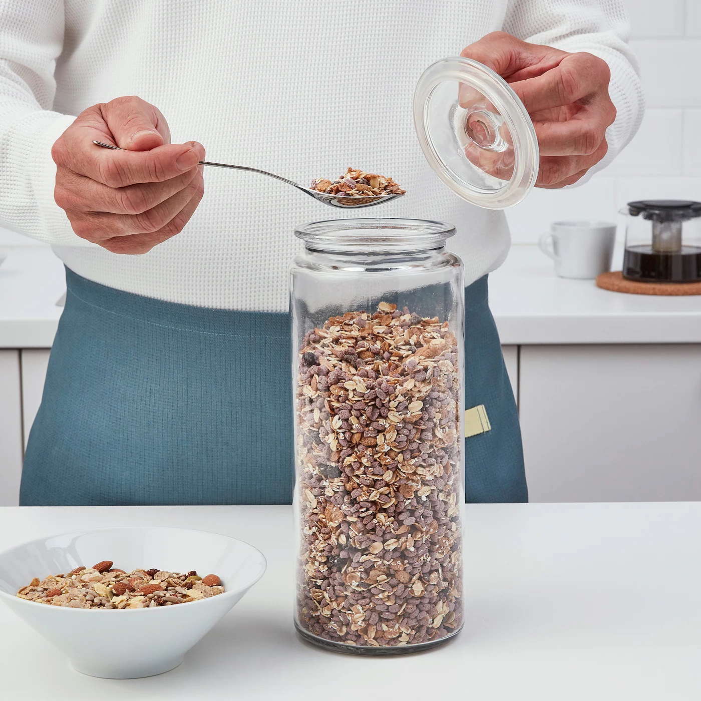 VARDAGEN IKEA ВАРДАГЕН Банка с крышкой, прозрачное стекло, 1.8 л