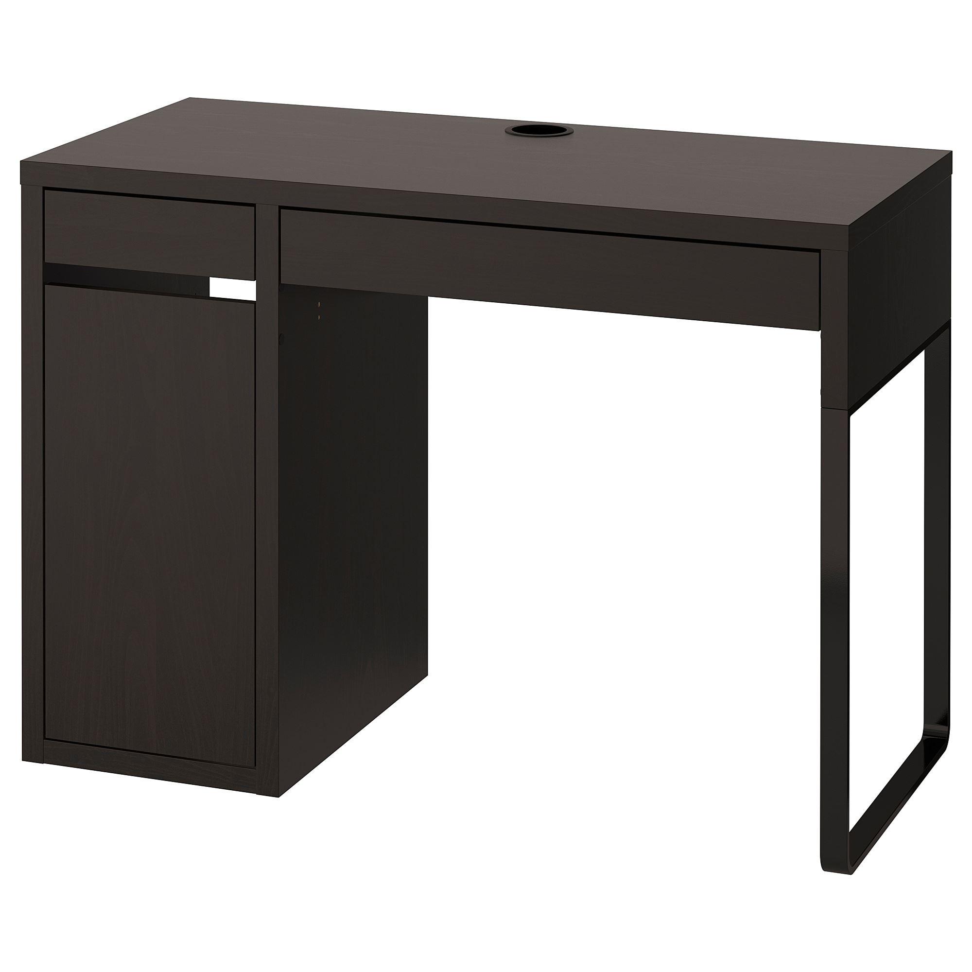 MICKE IKEA МИККЕ Письменный стол, черно-коричневый 105x50 см