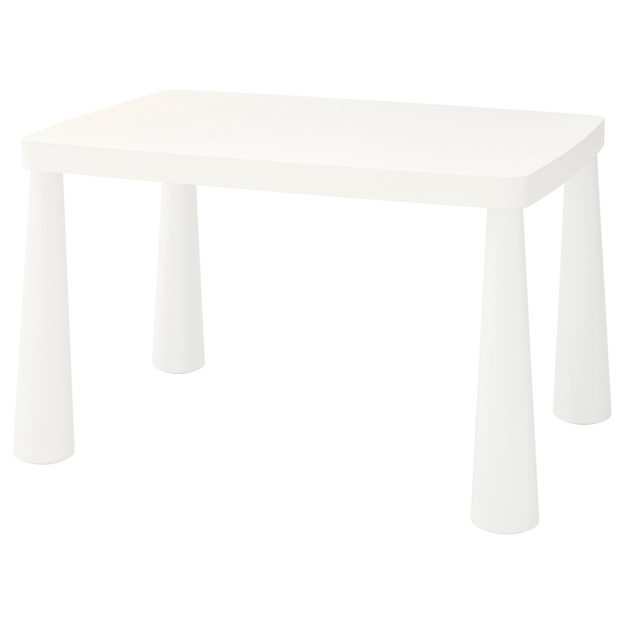 MAMMUT IKEA Стол детский, для дома/улицы, белый, 77x55 см