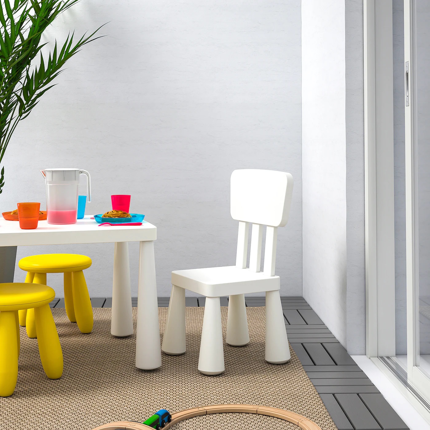 MAMMUT IKEA Детский стул, д/дома/улицы/белый