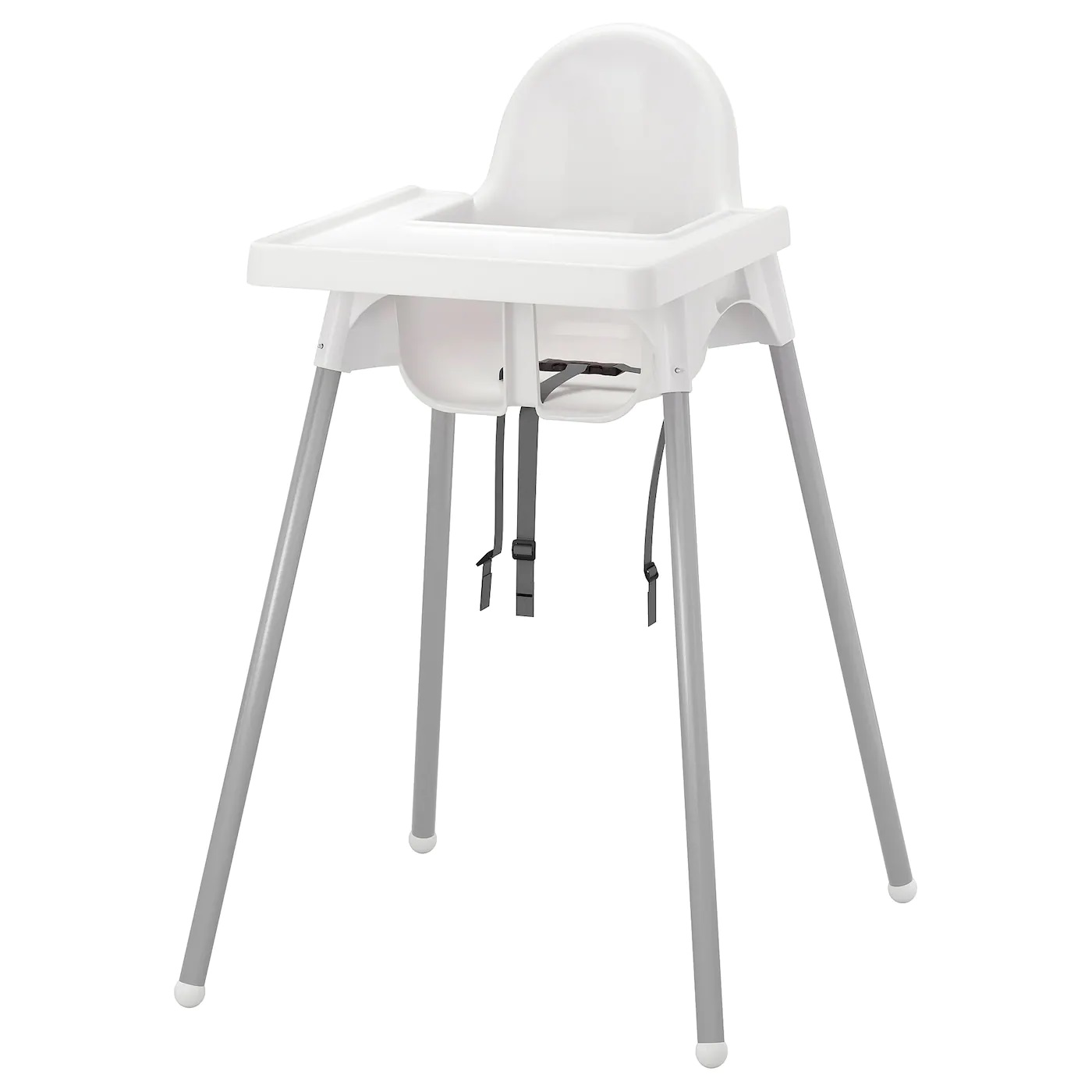 ANTILOP IKEA Высокий стульчик со столешн, белый/серебристый