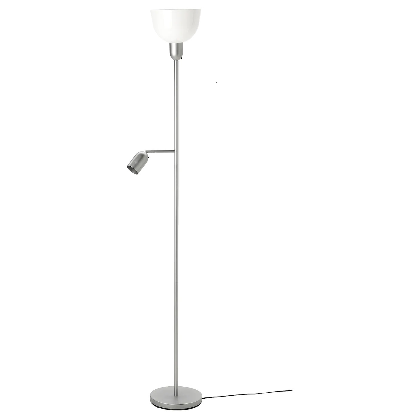 HEKTOGRAM IKEA ХЕКТОГРАМ Торшер/лампа для чтения, серебристый/белый