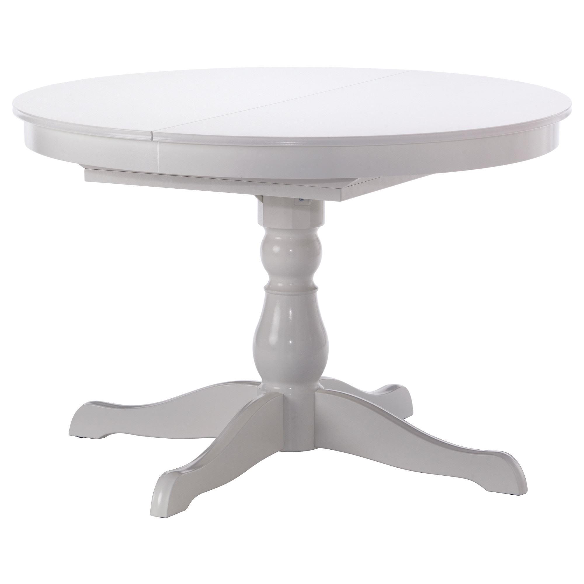 INGATORP IKEA ИНГАТОРП Раздвижной стол, белый 110/155 см