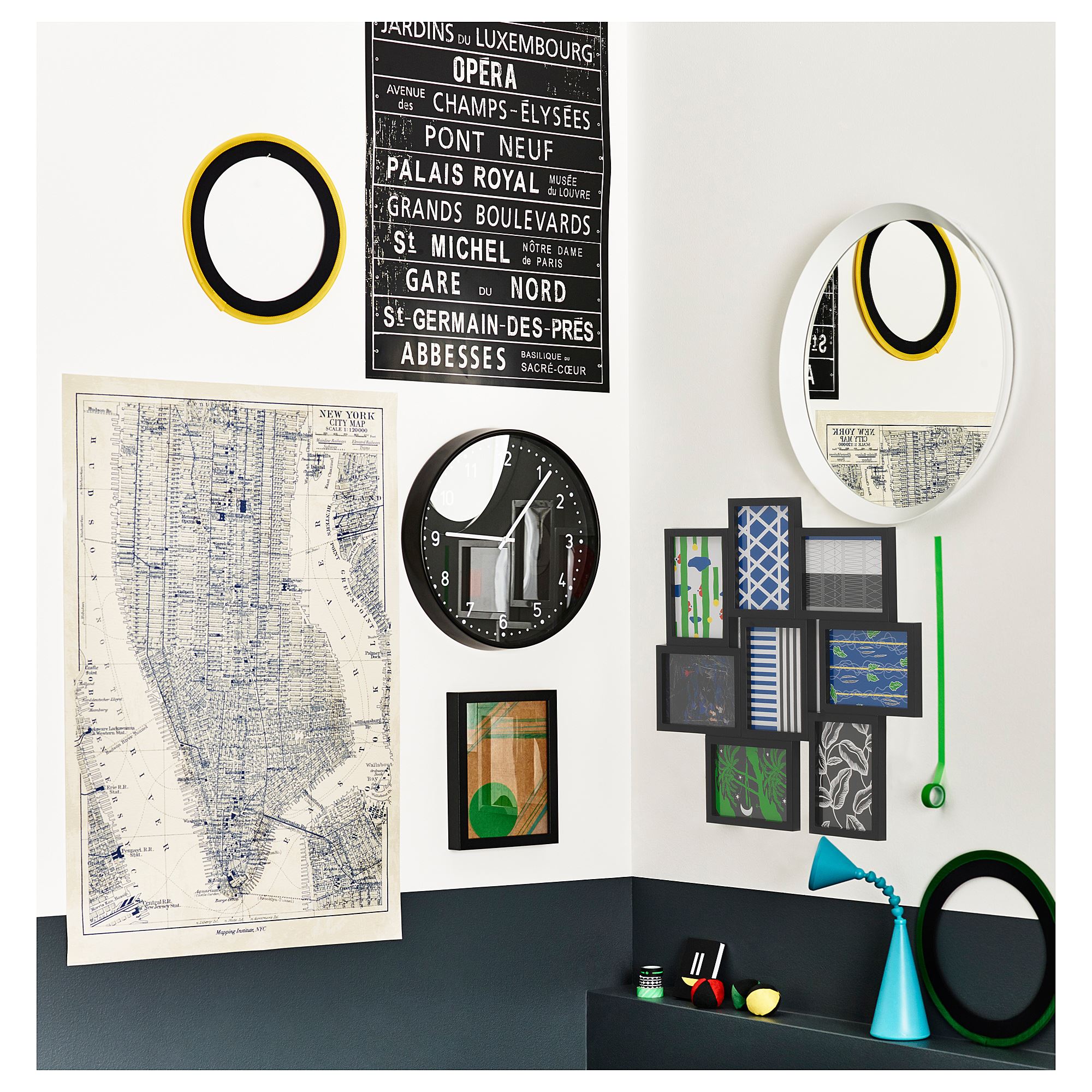 VAXBO IKEA Рамка для коллажа на 8 фото , чёрный, 13x18 см