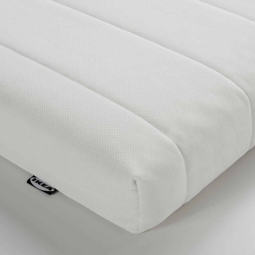 HEMNES/AFJALL IKEA Каркас кровати-кушетки с 3 ящиками/c 2 матрасами, серый 80x200 см