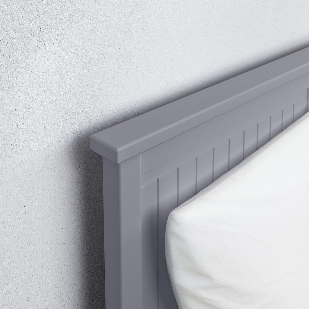 HEMNES/AFJALL IKEA Каркас кровати-кушетки с 3 ящиками/c 2 матрасами, серый 80x200 см