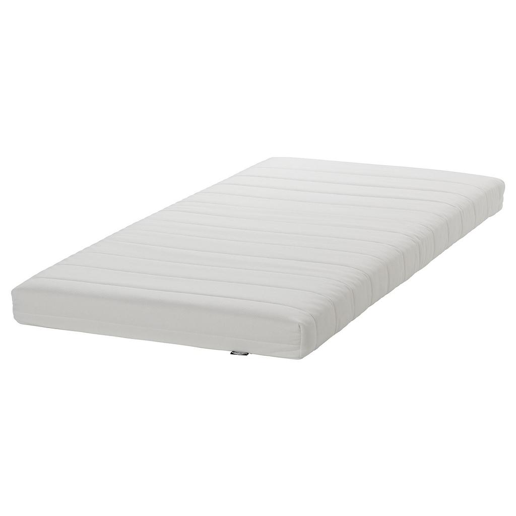 HEMNES/AFJALL IKEA Каркас кровати-кушетки с 3 ящиками/c 2 матрасами, серый 80x200 см