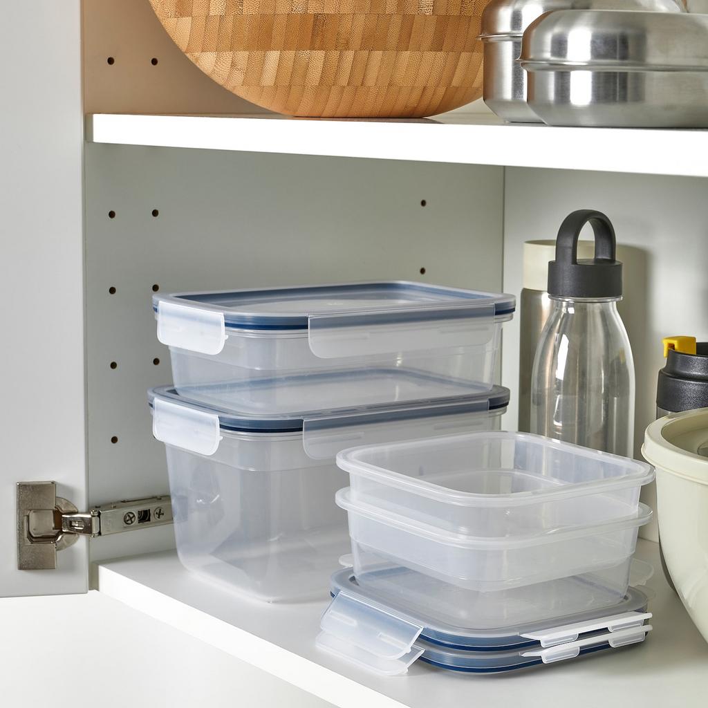 IKEA 365+ Контейнер для продуктов с крышкой, пластик, 4 шт.