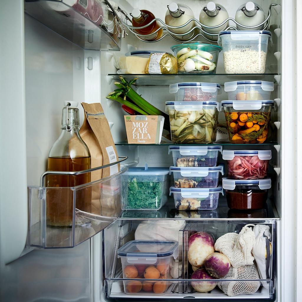 IKEA 365+ Контейнер для продуктов с крышкой, пластик, 4 шт.